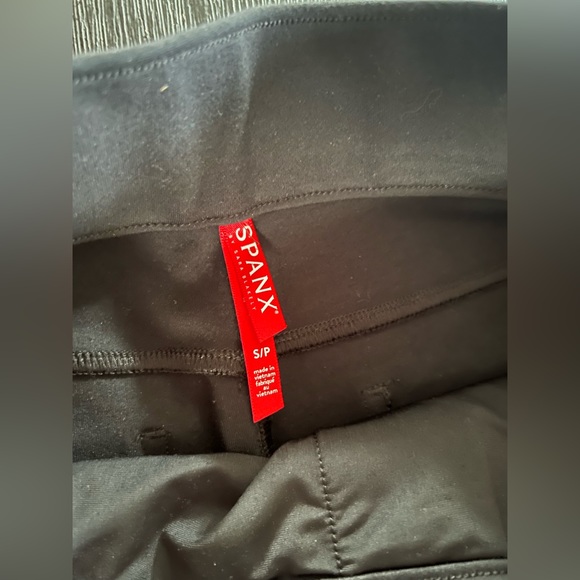 Spanx Women Small Black Crop Jean-ish Leggings Skinny Stretch Pull On High Rise - Picture 5 of 9